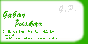 gabor puskar business card